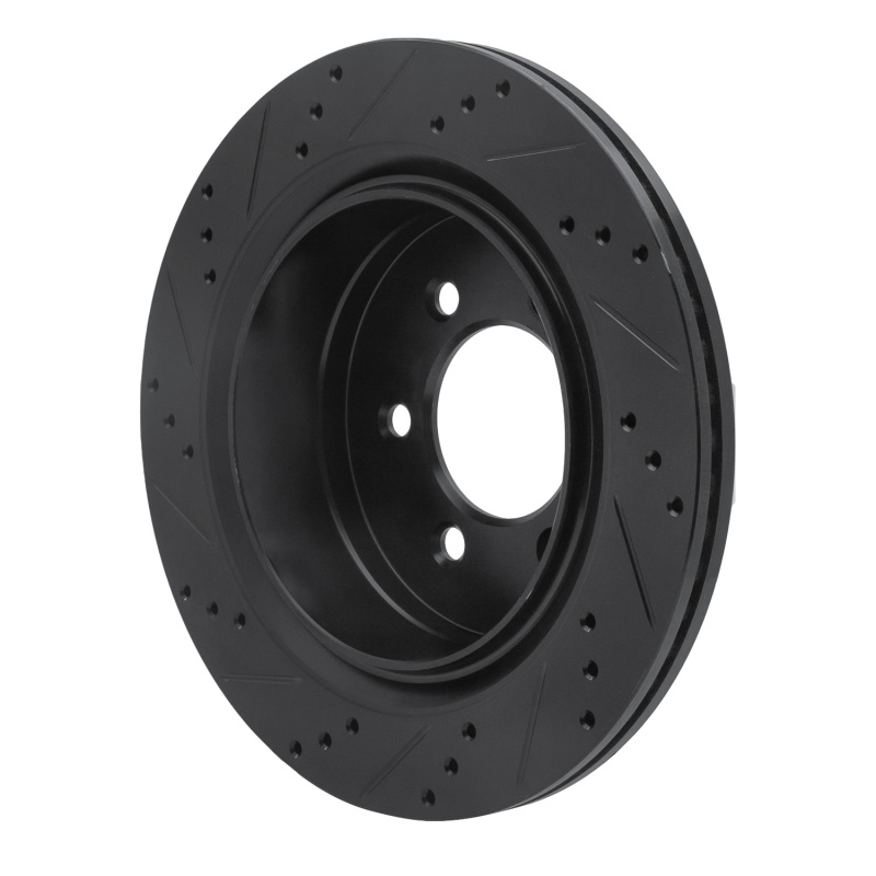 Ford F-150 Brake Rotor (1) - Rear Right - R1 Concepts - Drilled & Slotted - Black - `12-`20